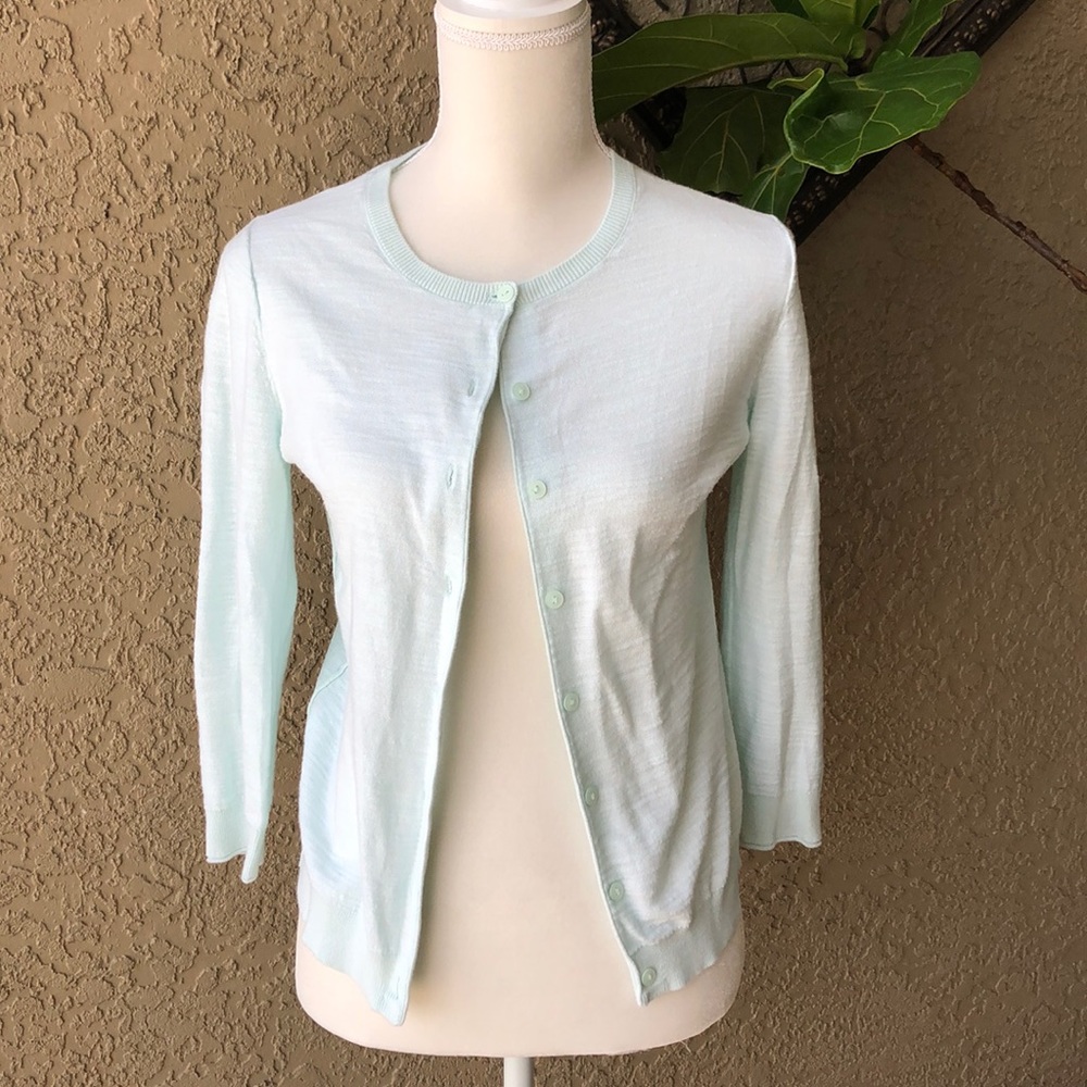Pale Mint Green Lightweight Loft Cardigan